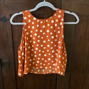 Polka dot tank crop top